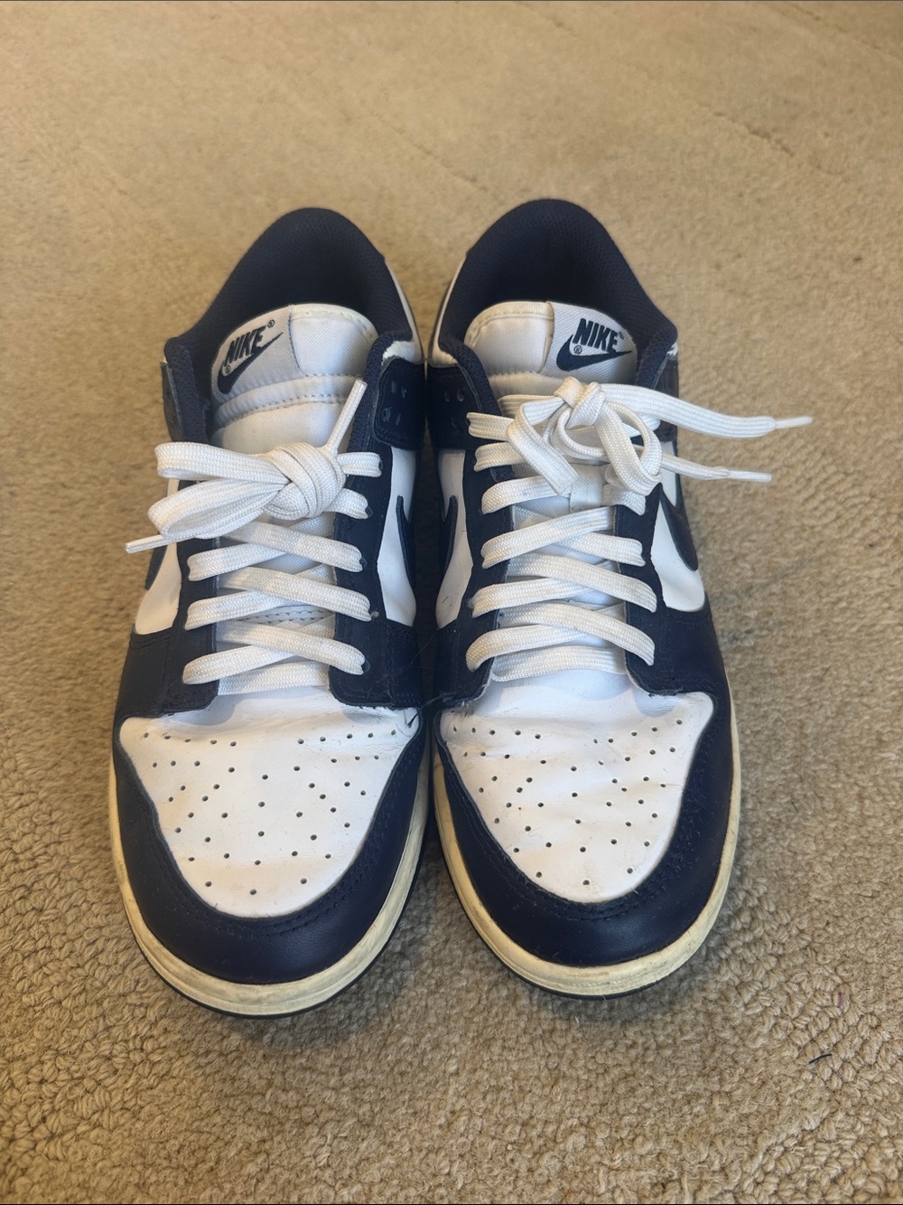 Nike Dunk High White Midnight Navy Sneakers Women’s 9